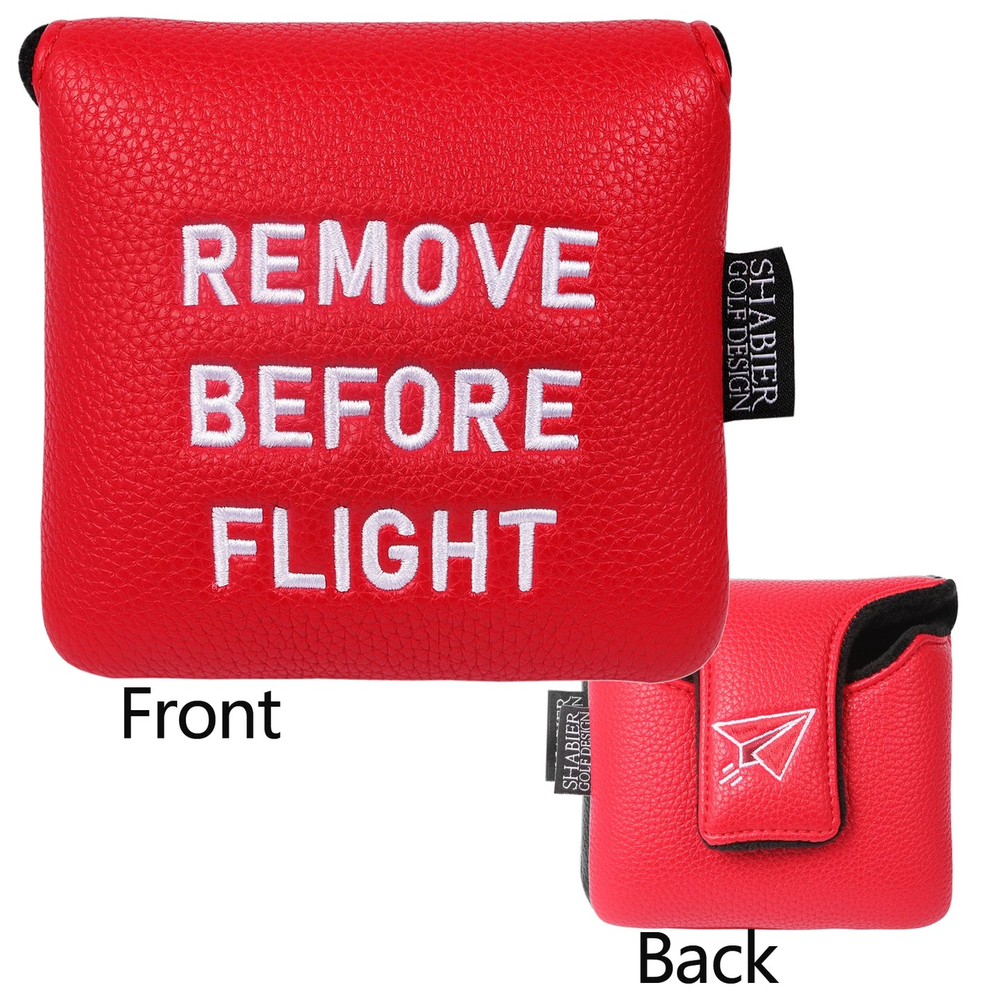 White PU Leather Remove before Flight Golf Headcover Golf 460CC Driver Cover Wood Hybrid Alignment Stick Covers