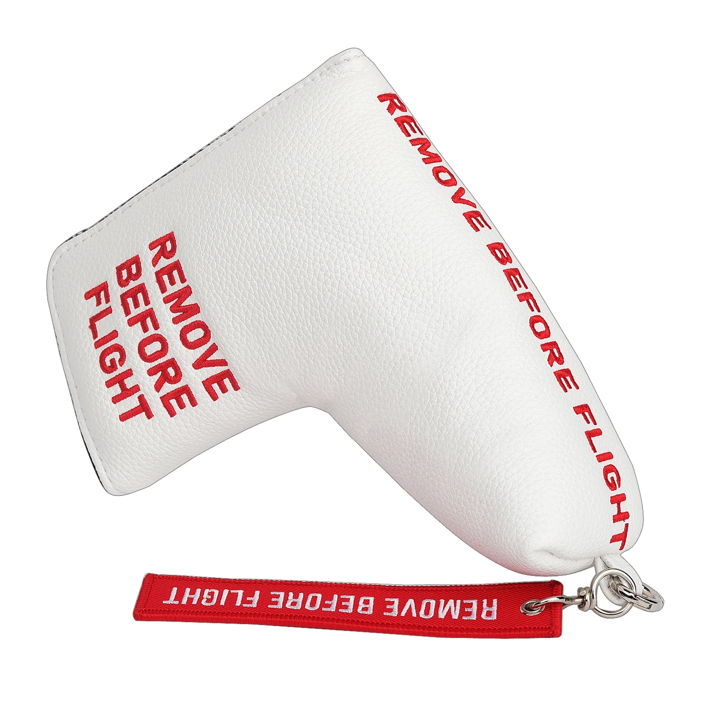 White PU Leather Remove before Flight Golf Headcover Golf 460CC Driver Cover Wood Hybrid Alignment Stick Covers