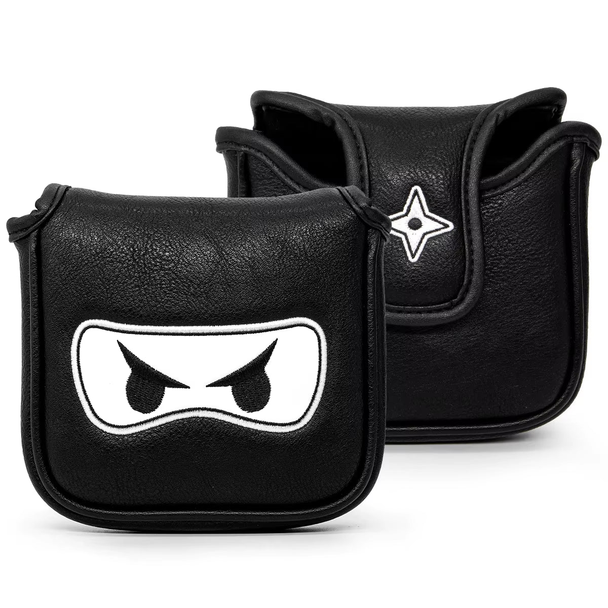 Golf Club Headcover Set Aliennana Black Ninja Driver Head Cover Fairway Golf Headcvoer Hybird Blade Putter Mallet Putter Covers
