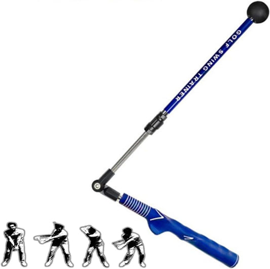 Golf Swing Trainer Adjustable, Golf Swing Trainer Aid, Golf Swing Speed Trainer, Foldable Adjustable Golf Training Aid, Golf Warm up Stick, Right-Handed Golf Training Grip