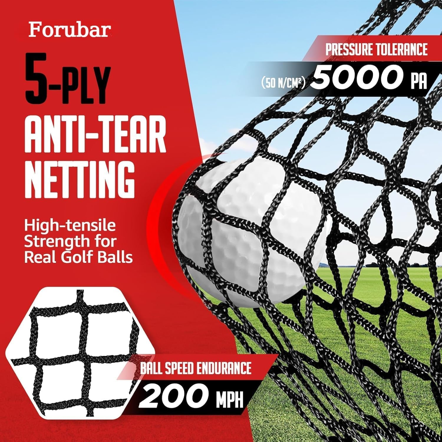Golf Practice Net, 3X2M Golf Net with Chipping Net, Golf Mat, Silk Target, 8 Golf Tees, 6 Golf Balls, Carry Bag, Golf Hiting Nets for Backyard Driving Chipping Indoor Outdoor Use