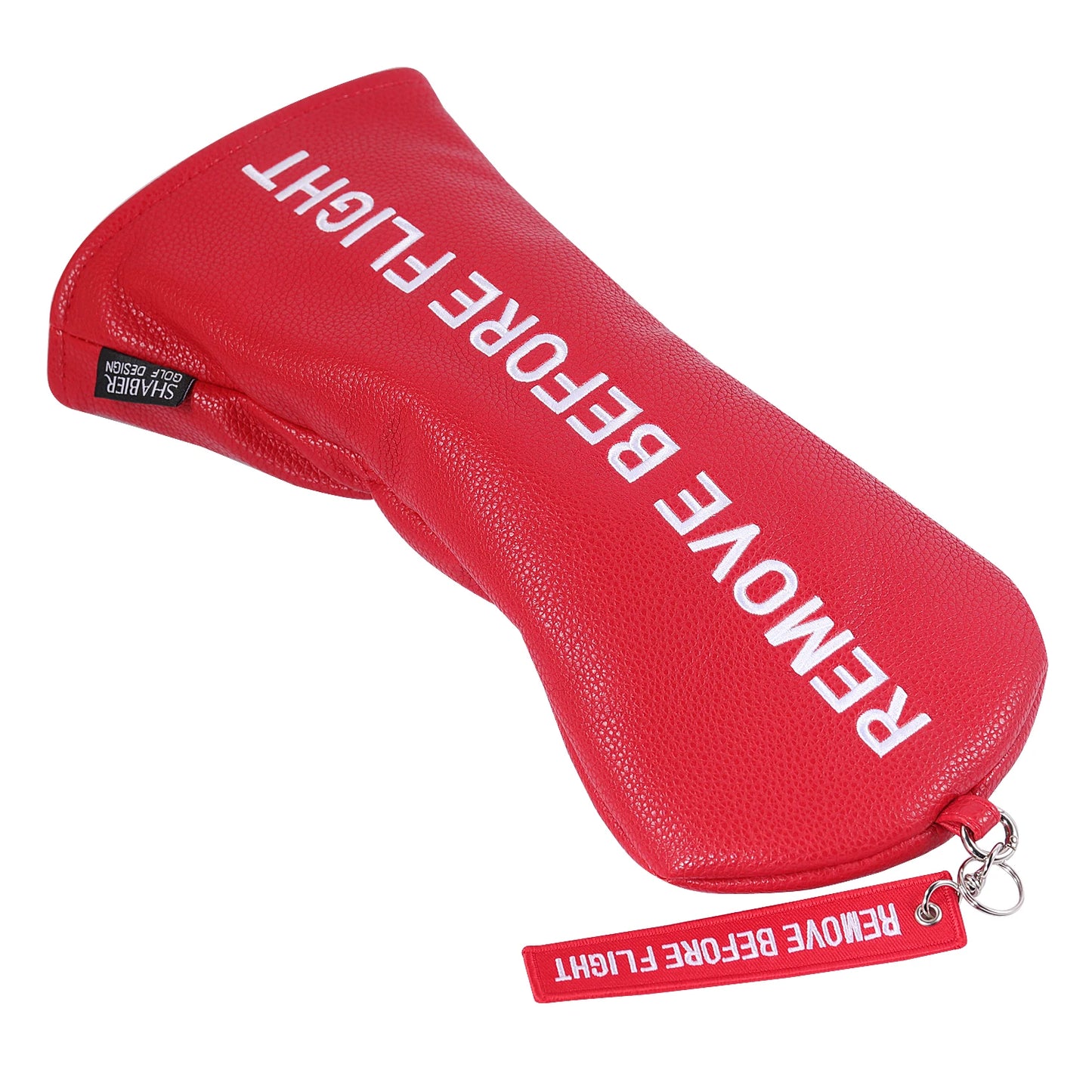 White PU Leather Remove before Flight Golf Headcover Golf 460CC Driver Cover Wood Hybrid Alignment Stick Covers