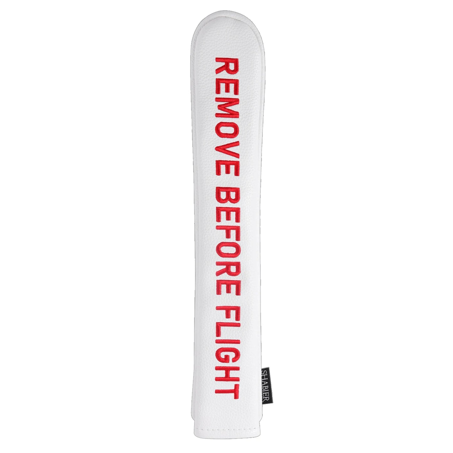 White PU Leather Remove before Flight Golf Headcover Golf 460CC Driver Cover Wood Hybrid Alignment Stick Covers