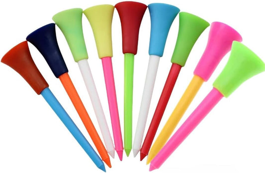 Padded Golf Tee, Color-Mixed Golf Pad, 50 Rubber Golf Tee Pieces