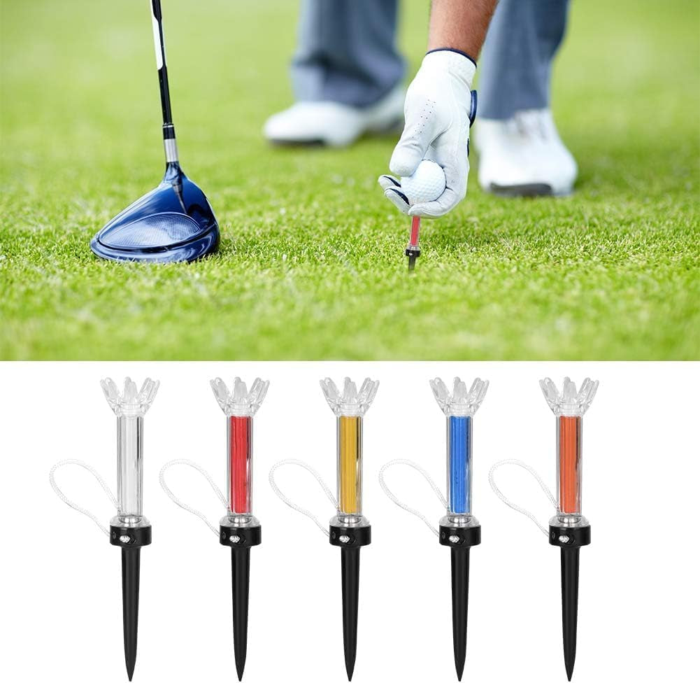 5 PCS Golf Ball Tees, Magnetic Golf Tees 360° Rotation, Magnetic Golf Tees, Golf Support Tees, Stable Long Golf Tees for Golfer Practice
