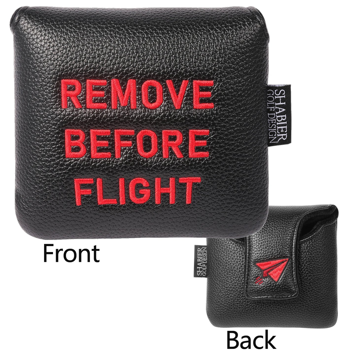 White PU Leather Remove before Flight Golf Headcover Golf 460CC Driver Cover Wood Hybrid Alignment Stick Covers