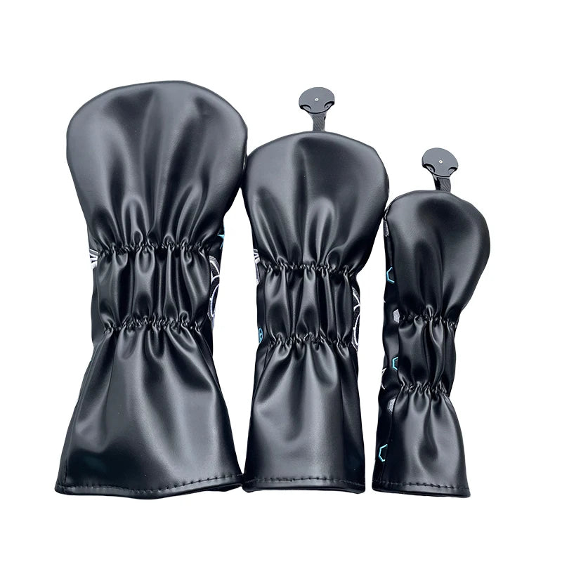 Golf Club Headcovers Wizard Cat Design Cut Driver Fairway Hybrid Cover Waterproof Protector Set Soft Durable Golf Headcover