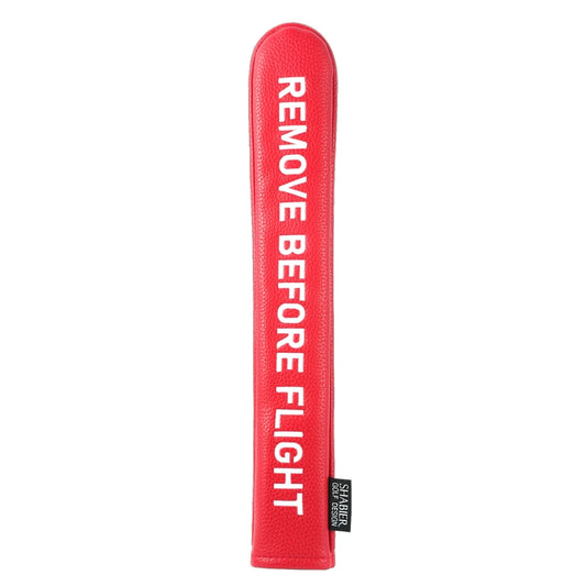 White PU Leather Remove before Flight Golf Headcover Golf 460CC Driver Cover Wood Hybrid Alignment Stick Covers