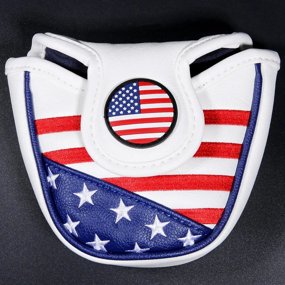 USA Golf Head Covers for Driver & Fairway Woods - Premium Leather Headcovers, Designed to Fit All Woods and Drivers