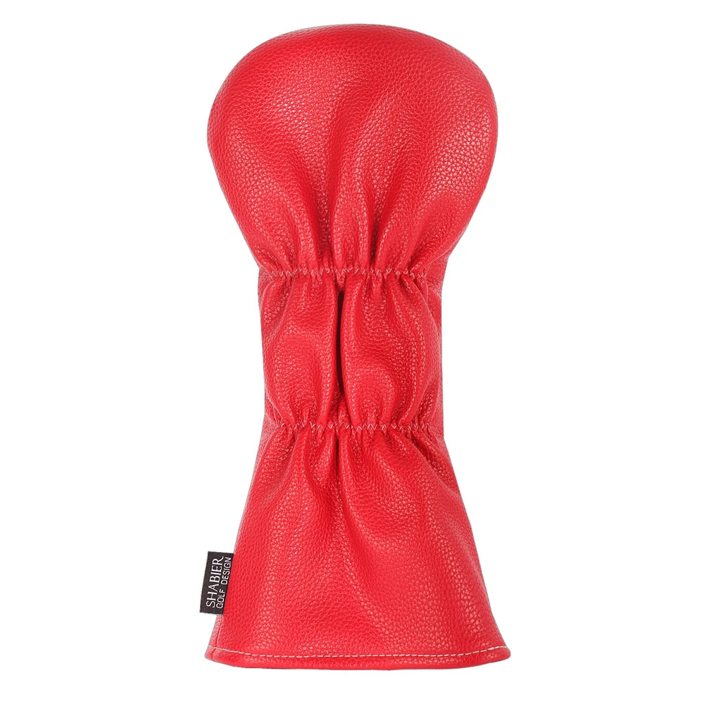 White PU Leather Remove before Flight Golf Headcover Golf 460CC Driver Cover Wood Hybrid Alignment Stick Covers