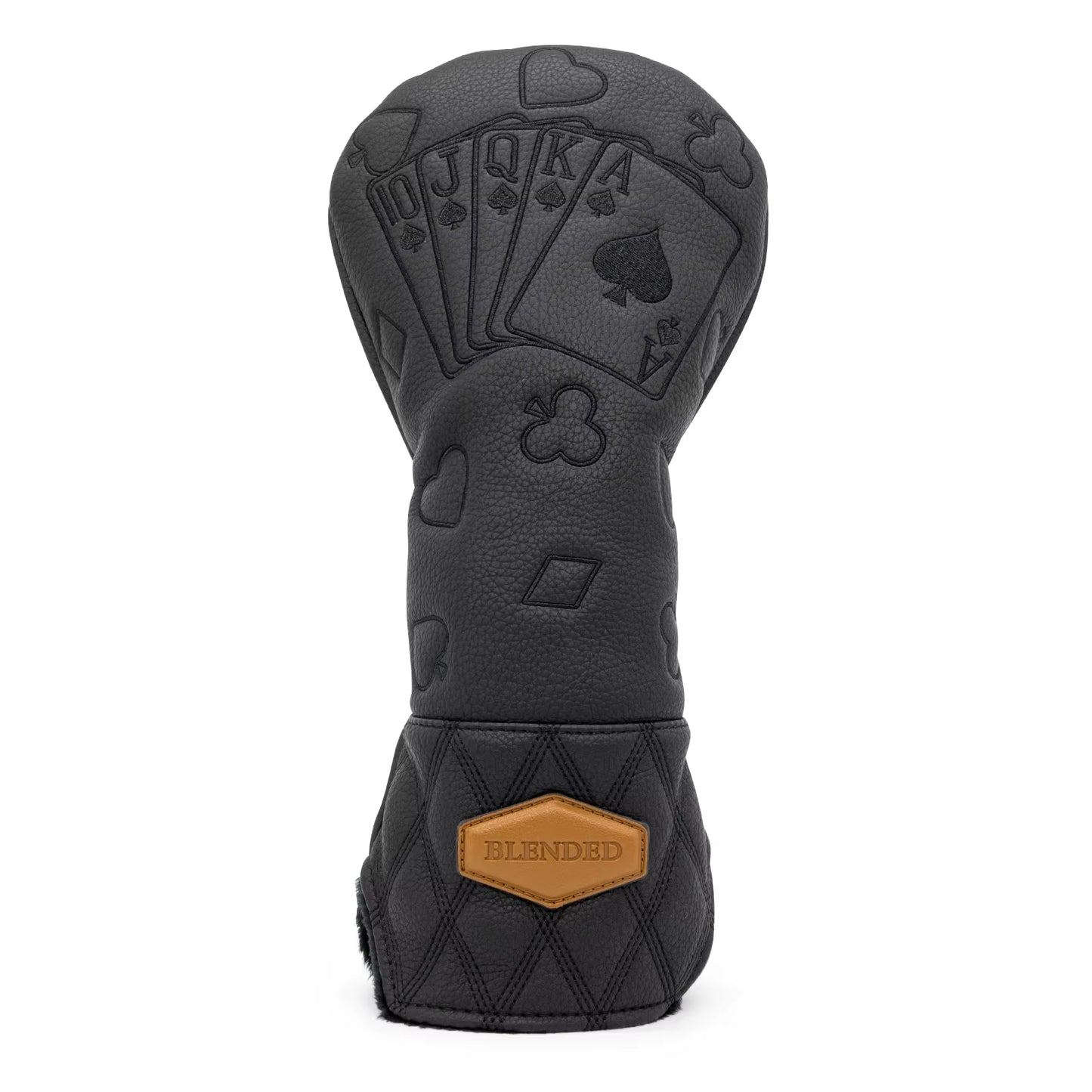 Black Lucky Poker Design High Quality Headcovers Embroidery Golf Club Driver Head Fariway Wood Hybrid Head Covers 3 Wood Headc