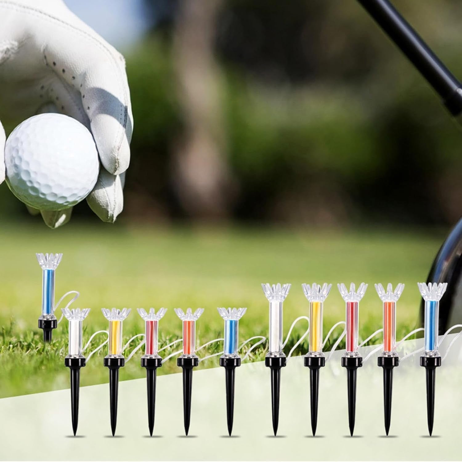 5 PCS Golf Ball Tees, Magnetic Golf Tees 360° Rotation, Magnetic Golf Tees, Golf Support Tees, Stable Long Golf Tees for Golfer Practice